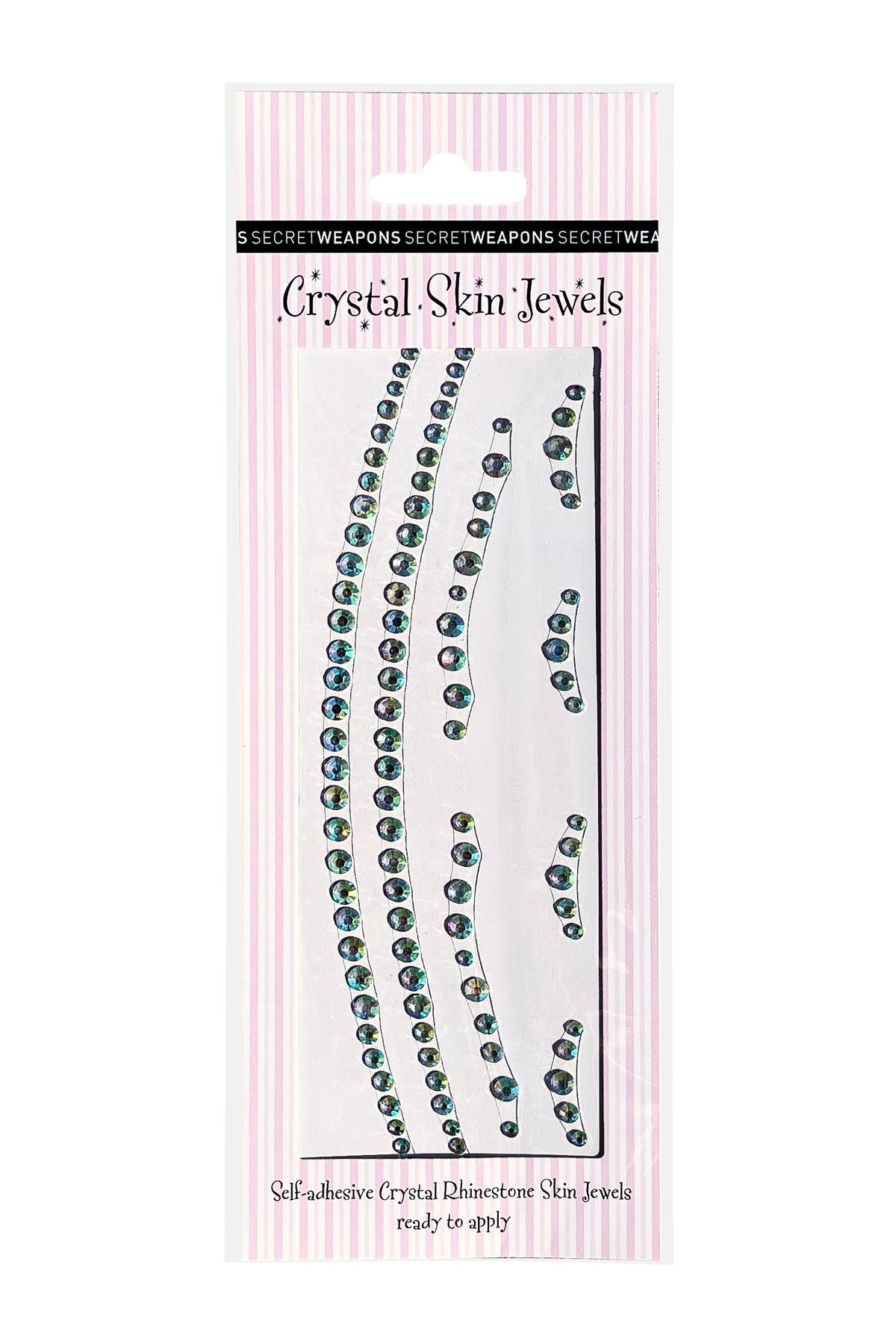 Crystal Face Gems in their retail packaging on a white background