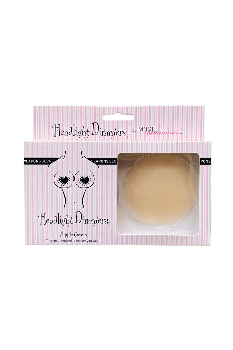 a packaging of nipple covers from secret weapons, made with soft, reusable, long lasting, and skin safe materials