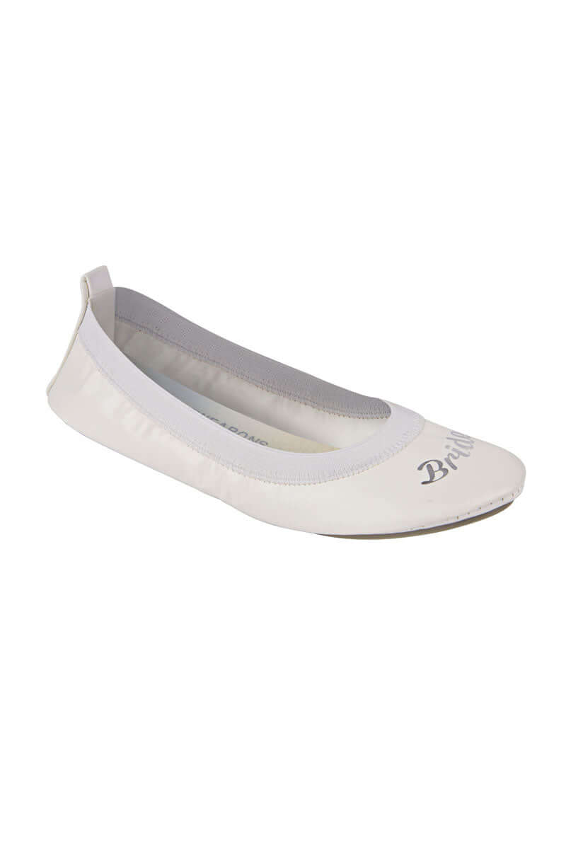 Wedding Bridal Fold Up Ballet Flats Shoes from secret weapons in a white background