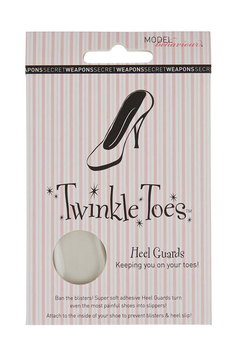 packaging of Gel Heel Inserts from secret weapons, made with premium materials to prevent you from nasty blisters