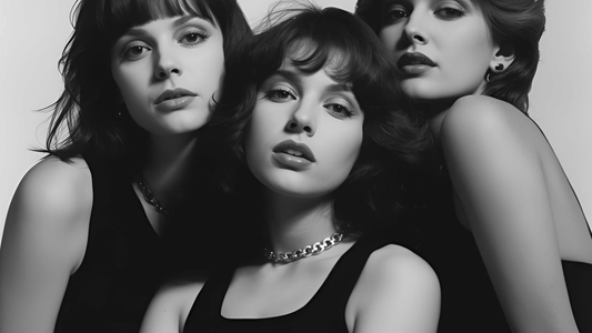 three women wearing invisible bras from secret weapon, perfect for any type of wear