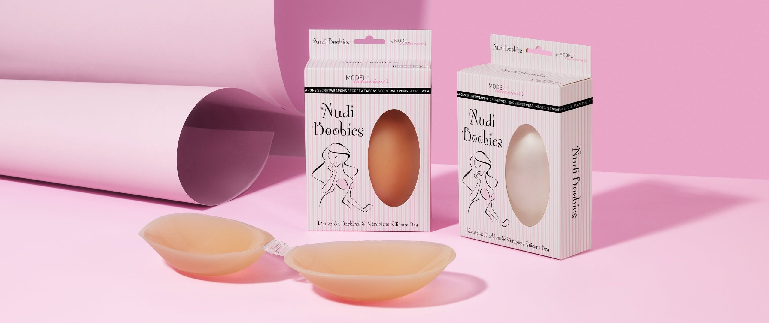 Nudi boobies reusable backless, strapless silicone bras 