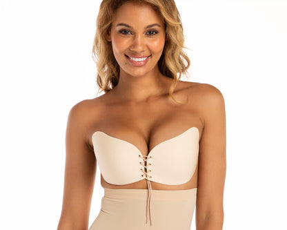 Push Up Lace Up Bra for cleavage